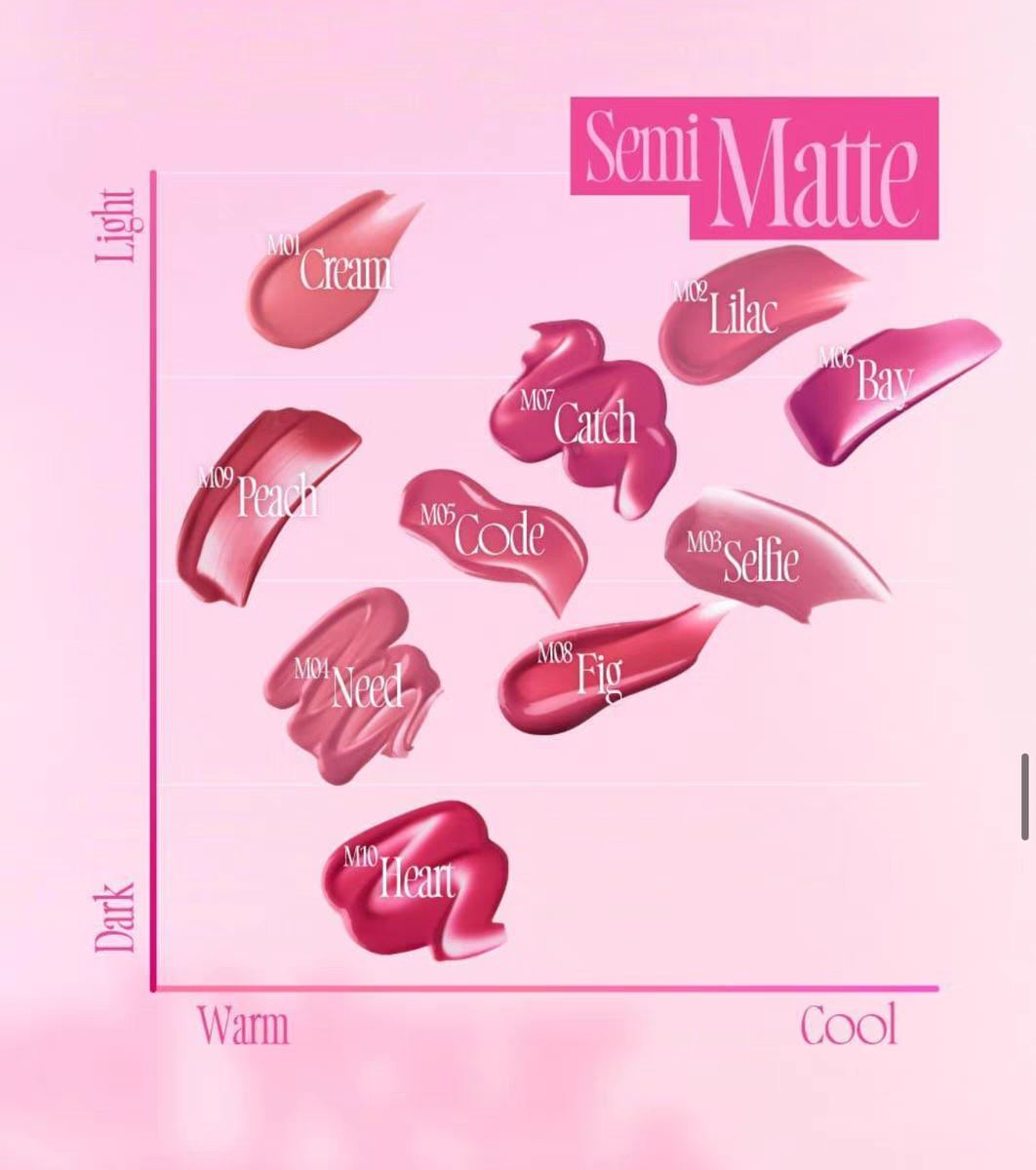 Fwee Pink Series semi -watery and semi -matte dewy lip glaze