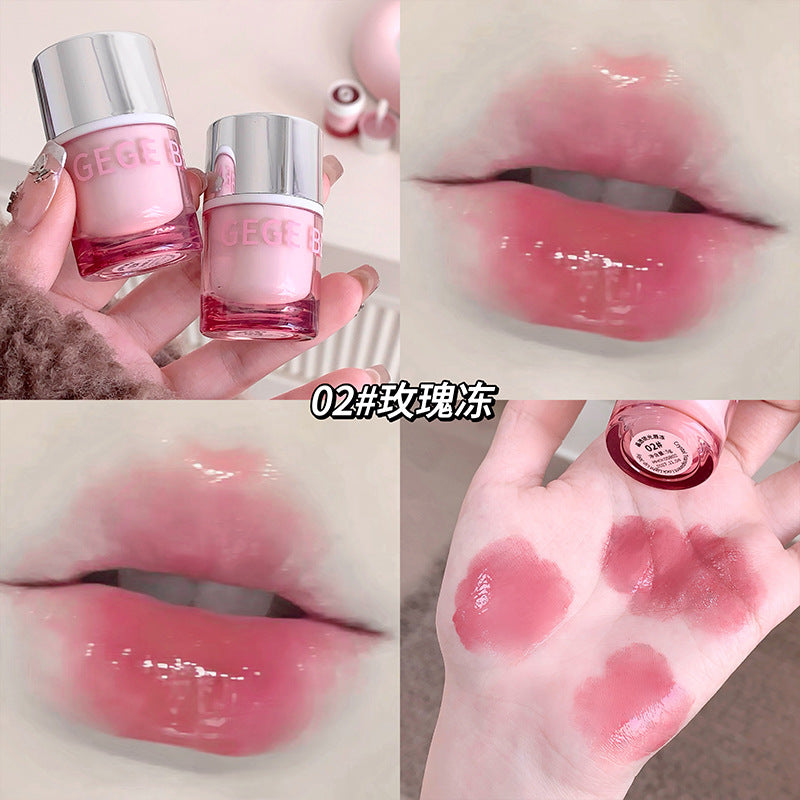 Gege bear crystal lock light frozen mirror lip glaze