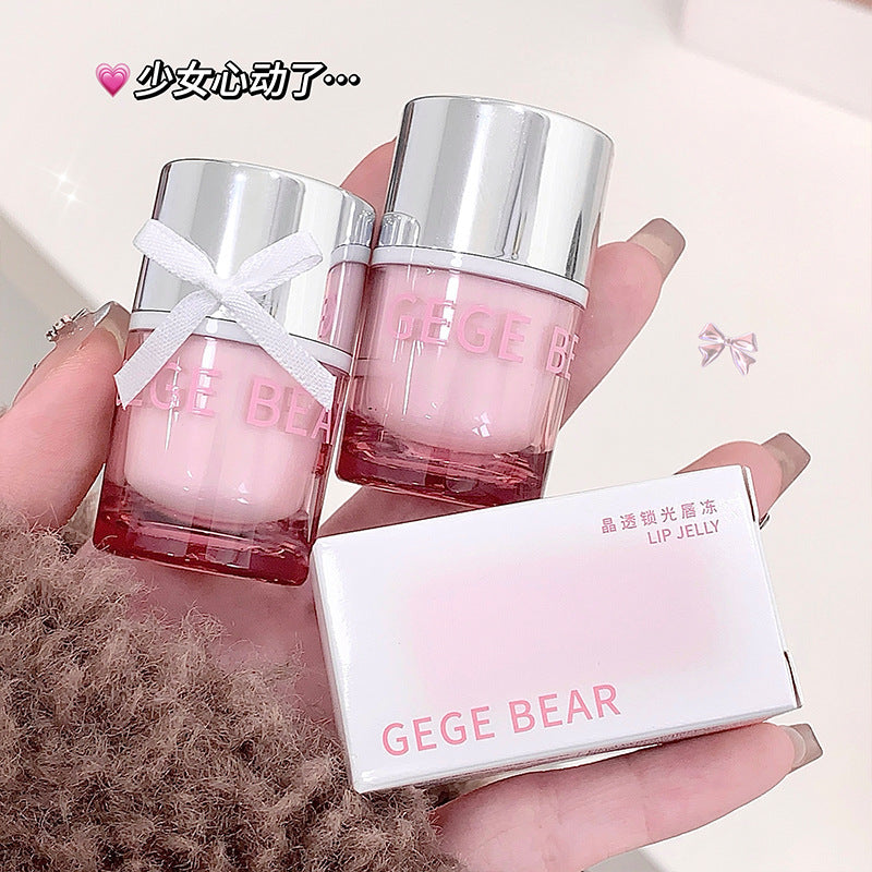 Gege bear crystal lock light frozen mirror lip glaze