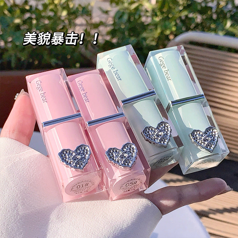 Gege bear crystal water mirror lip glaze
