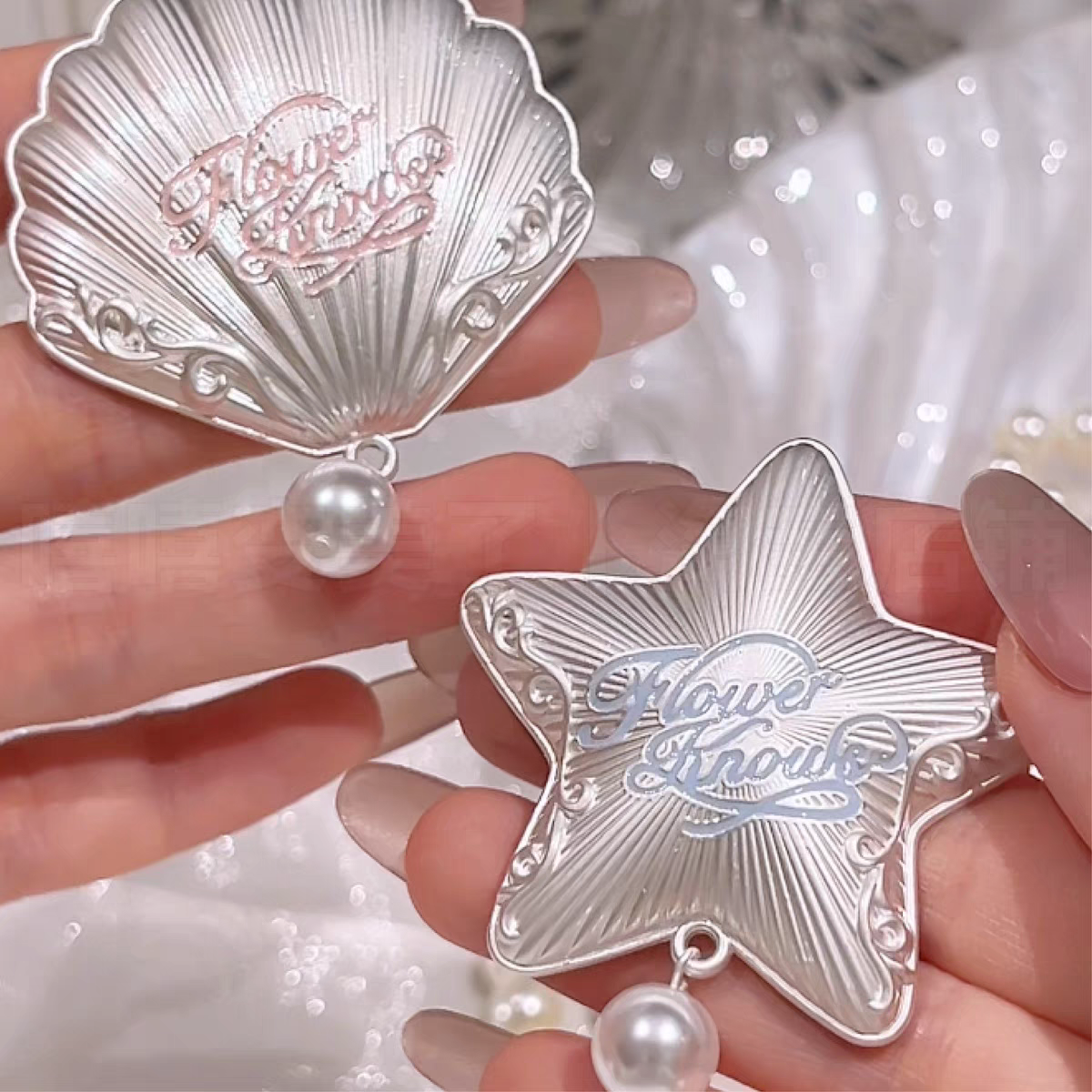 Flower knows shell pearl series hair pin