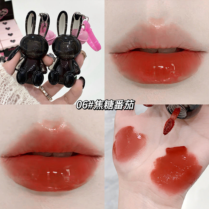 Gege bear black bunny water lip glaze