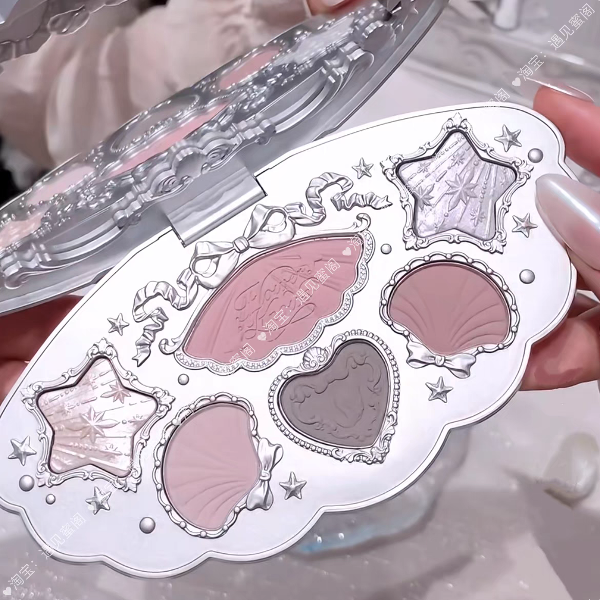 Flower knows shell pearl series six color eyeshadow palette
