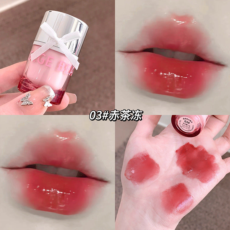 Gege bear crystal lock light frozen mirror lip glaze