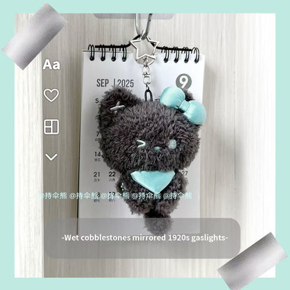 Mini cat cute plushie keyring