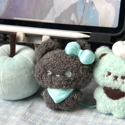 Mini cat cute plushie keyring