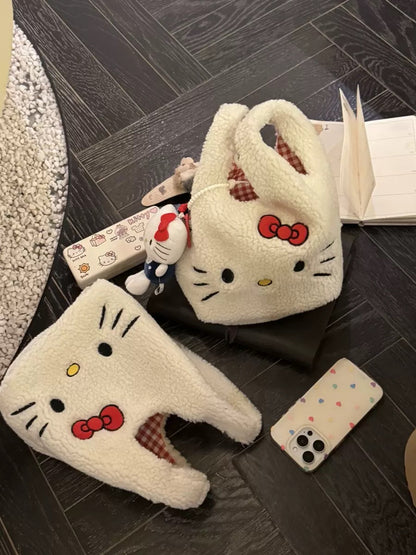 Hello kitty furry bag ( without hello kitty charm )