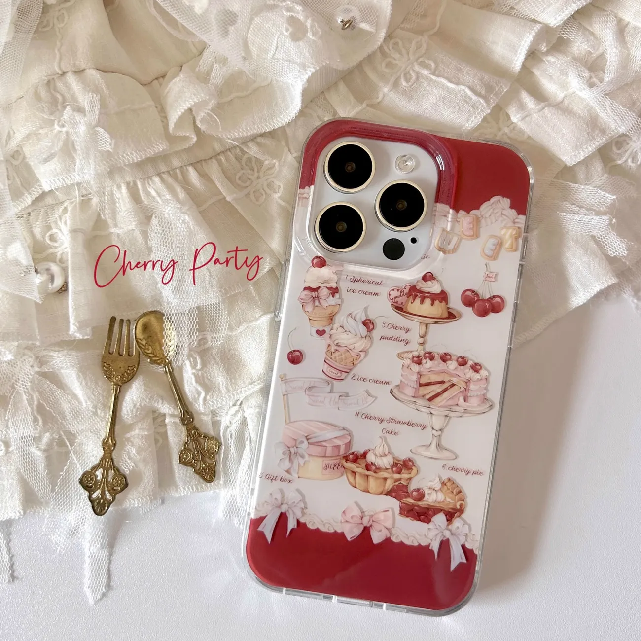 Dessert strawberry iPhone case