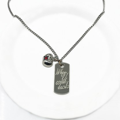 Love & deep space celeb necklace