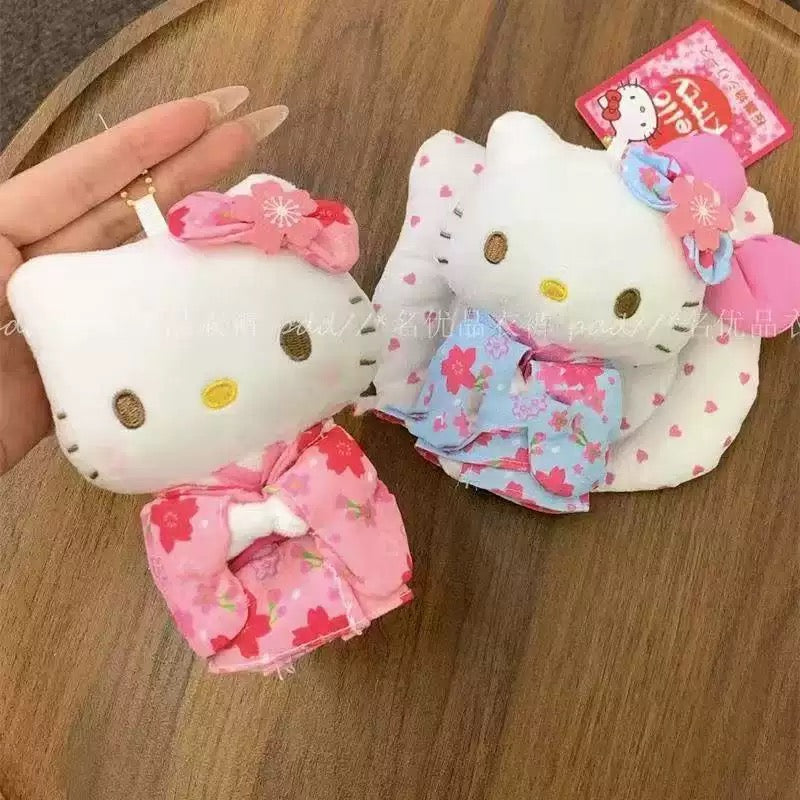 Hello kitty Japanese kimono 10 cm plushie keyring