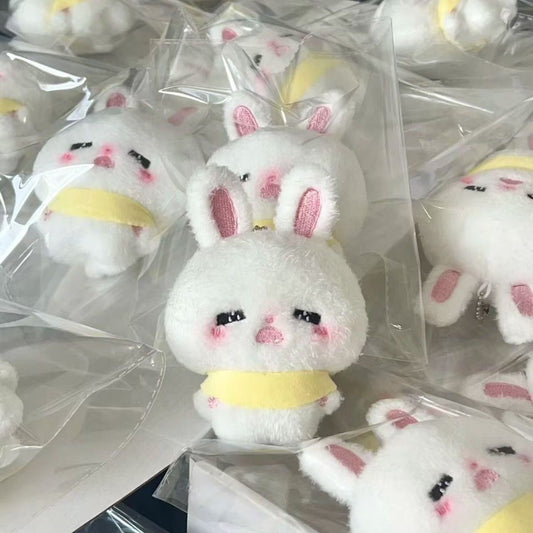 Crying bunny plushie keyring