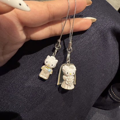 Hello kitty groom bridal keycharm