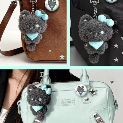 Mini cat cute plushie keyring