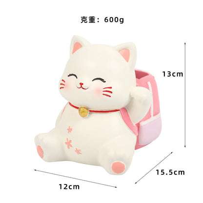 Lucky cat stationary box