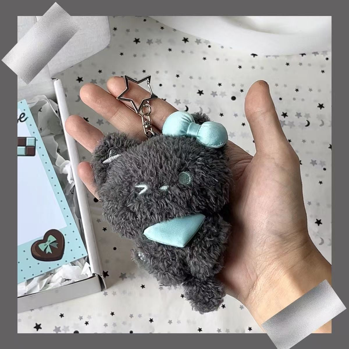 Mini cat cute plushie keyring