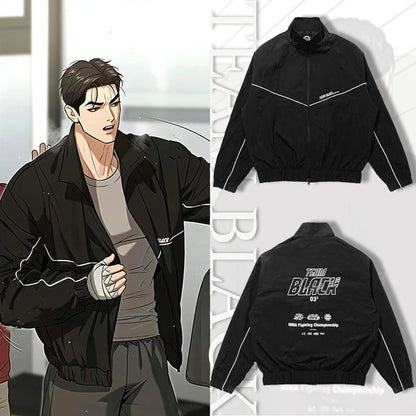 BL manhwa jinx team black jacket