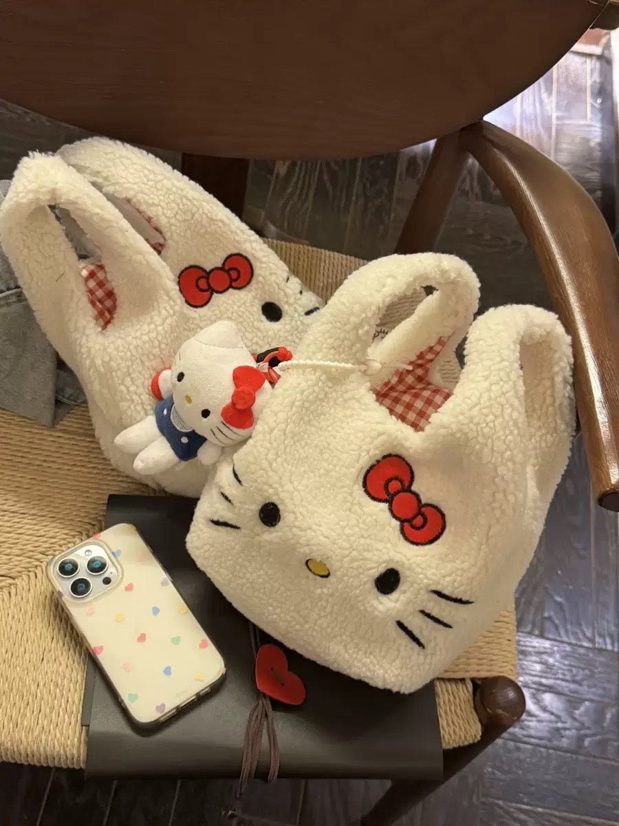Hello kitty furry bag ( without hello kitty charm )