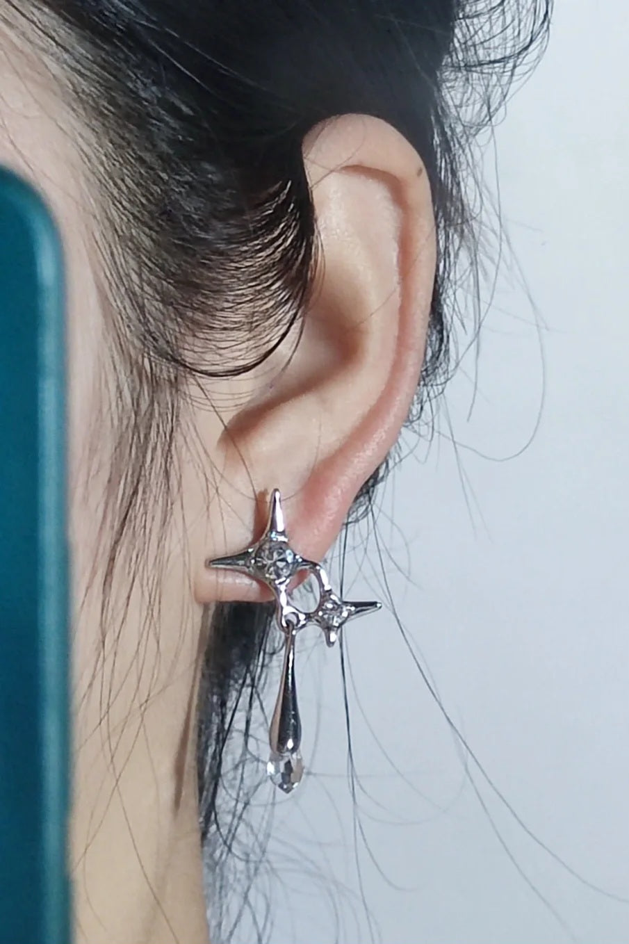 Double star Dimond earrings