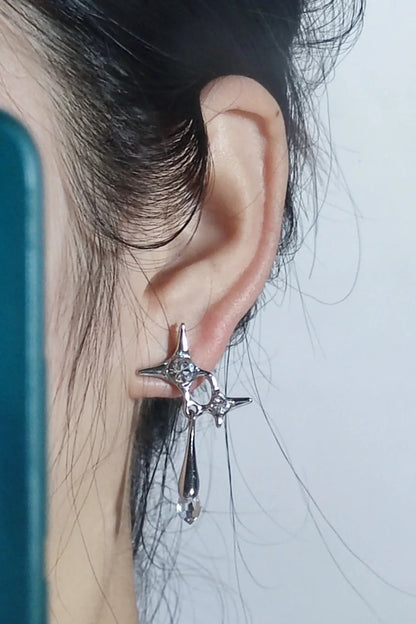 Double star Dimond earrings