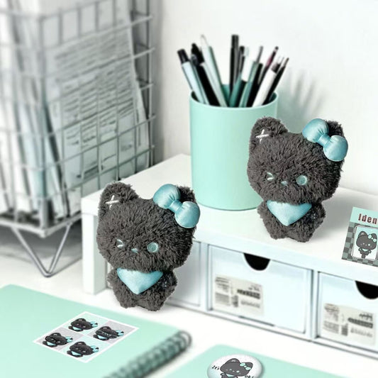 Mini cat cute plushie keyring