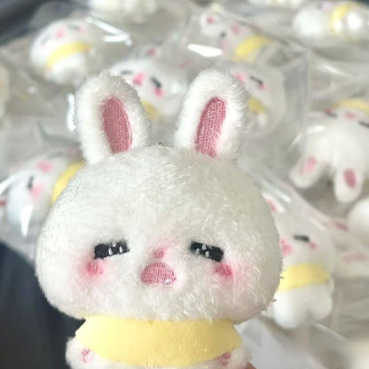 Crying bunny plushie keyring