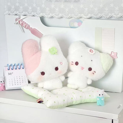 Japanese rabbit fish cake and leaf plushie
