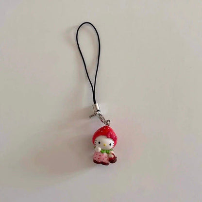 Strawberry hellokitty trendy phone charms