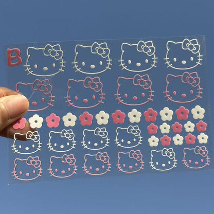 hello kitty sticker sheet waterproof for glass , laptop , phone decoration
