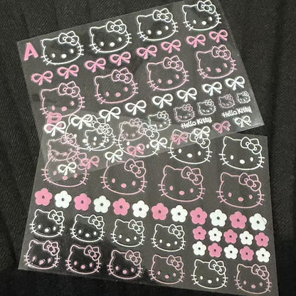 hello kitty sticker sheet waterproof for glass , laptop , phone decoration