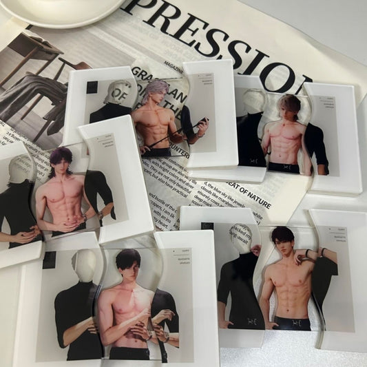 Love and deep space acrylic photo