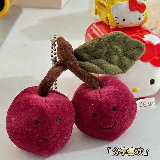 Cherry plushie keycharm