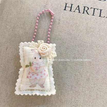Coquette rabbit keyring