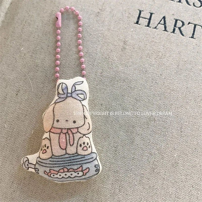 Coquette rabbit keyring