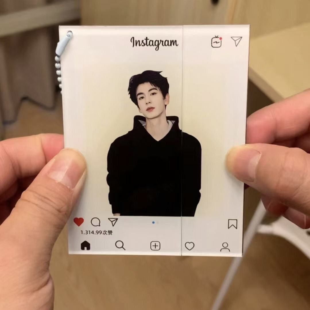 Chinese actor zhang linghe acrylic photo keychain