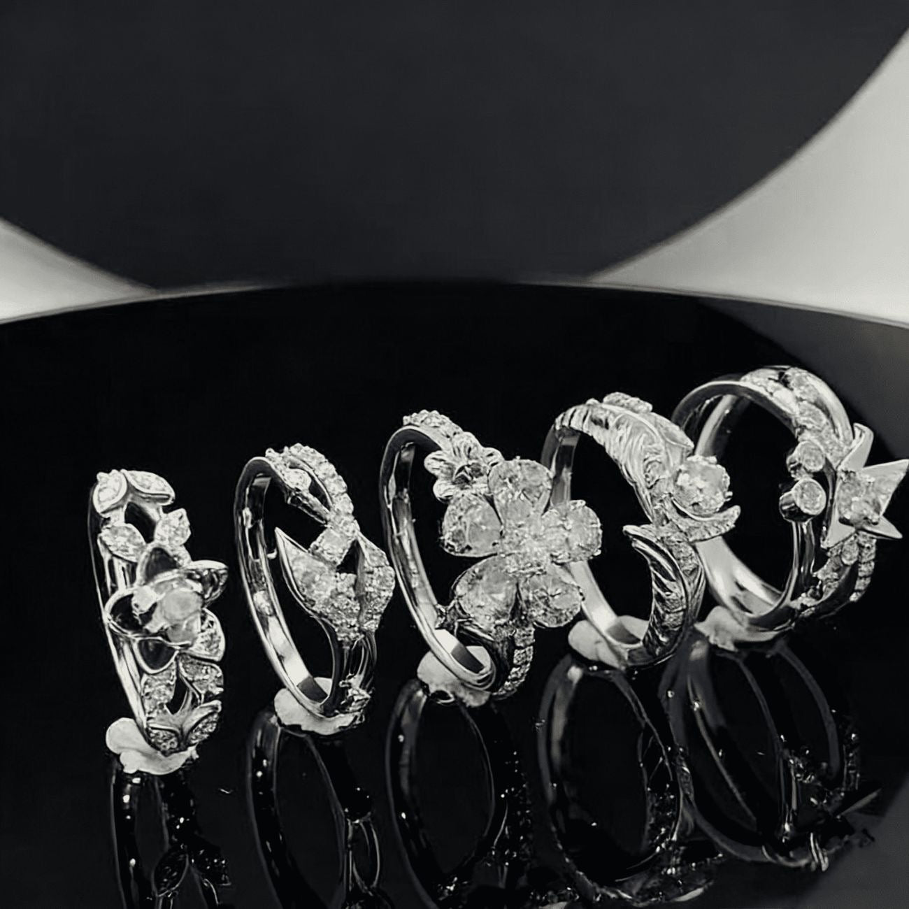 Love and deep space wedding ring