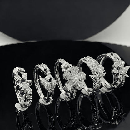 Love and deep space wedding ring