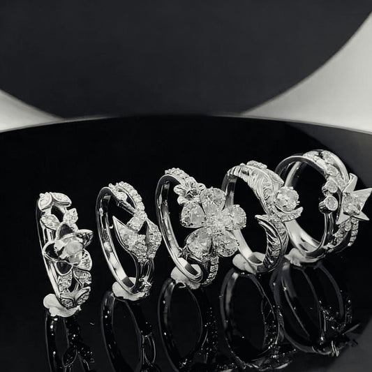 Love and deep space wedding ring