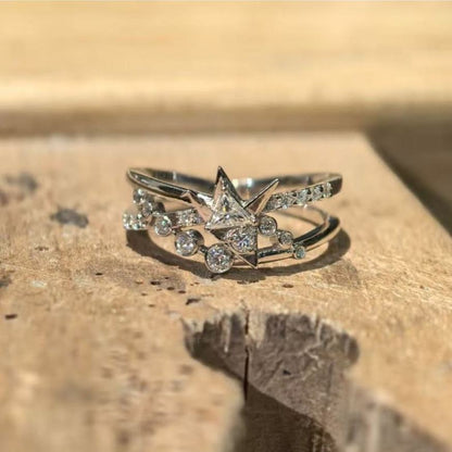 Love and deep space wedding ring