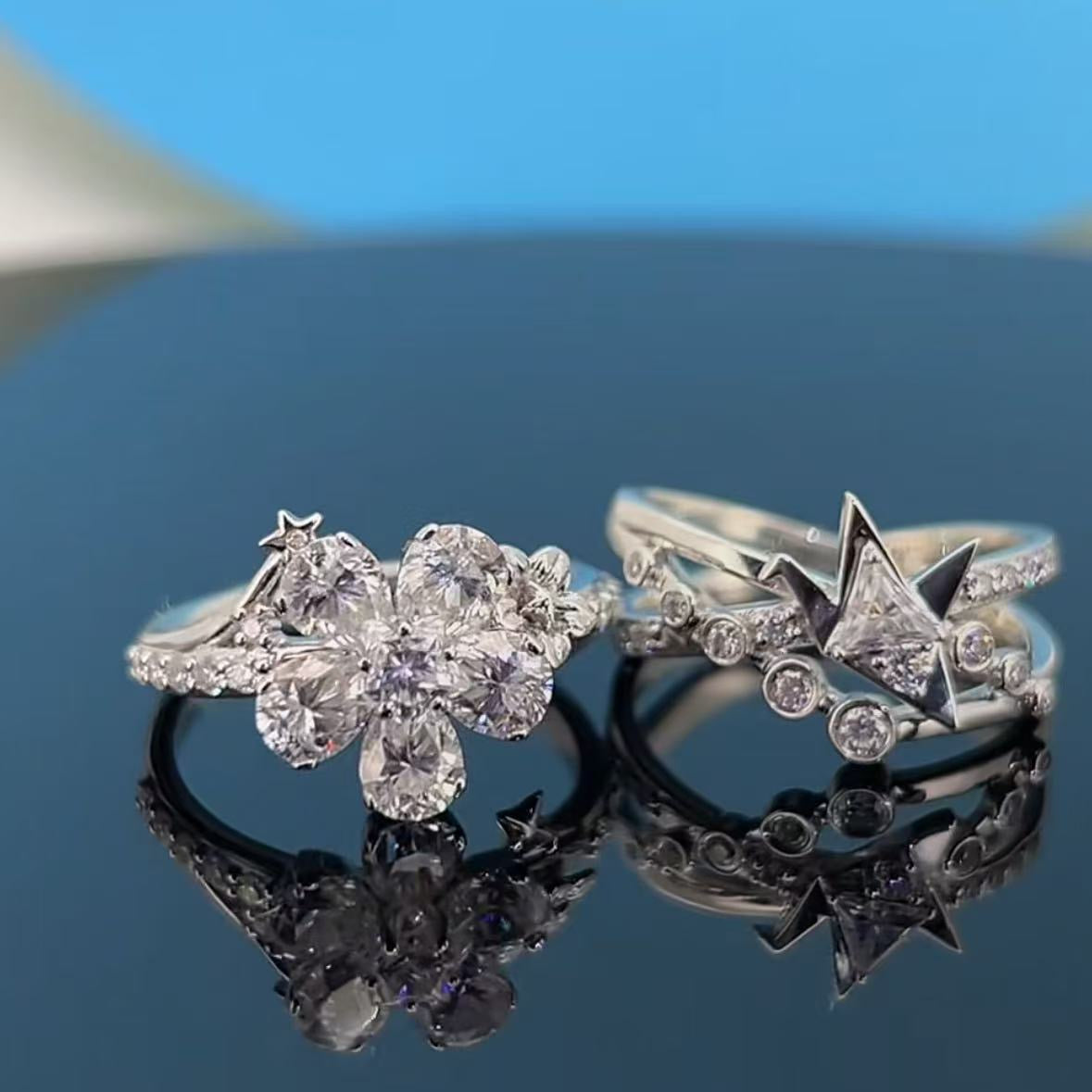 Love and deep space wedding ring