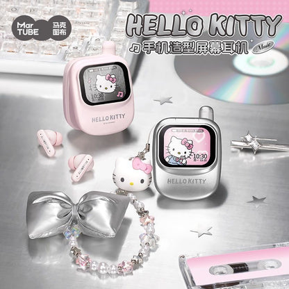 HelloKitty Screen Smart Bluetooth Headphones Creative Gift Women's Birthday Gift Set