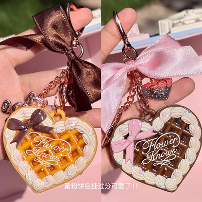 Flower knows sweetheart Bear series honey pressed powder pendant