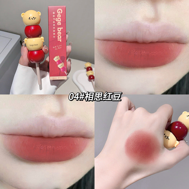Gege bear Candied hawthorn velvet bear milk cream lip mud
