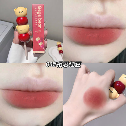 Gege bear Candied hawthorn velvet bear milk cream lip mud