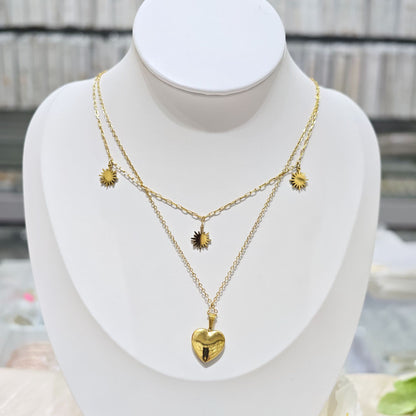 Gold plated heart necklace