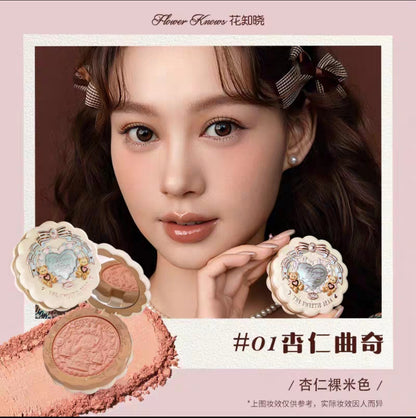 Flower knows sweetheart Bear series  soft light blush