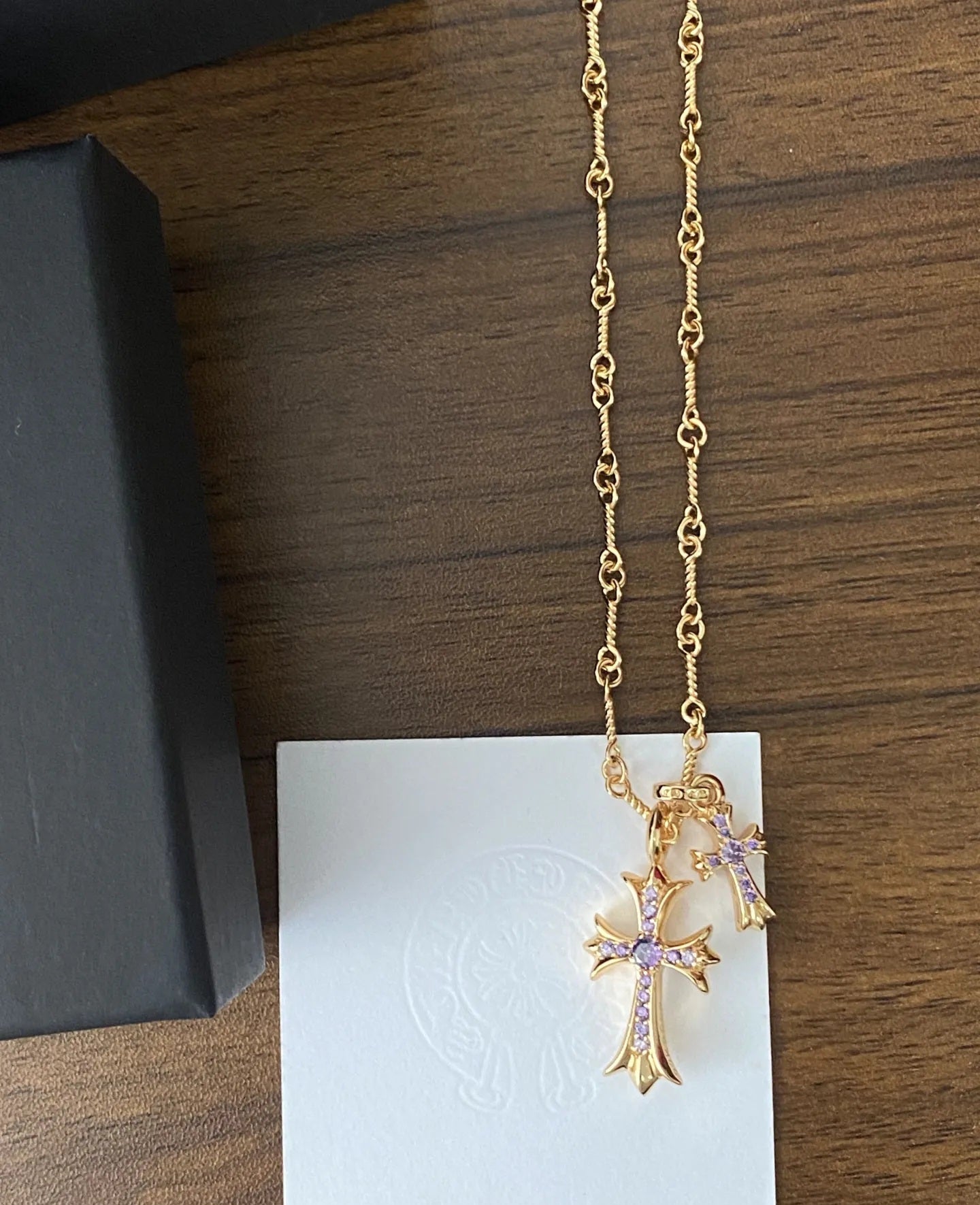 Chrome gold necklace
