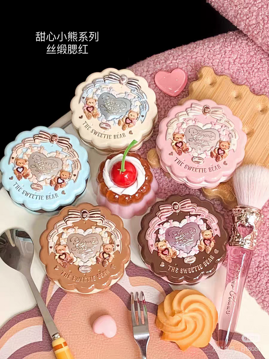Flower knows sweetheart Bear series  soft light blush