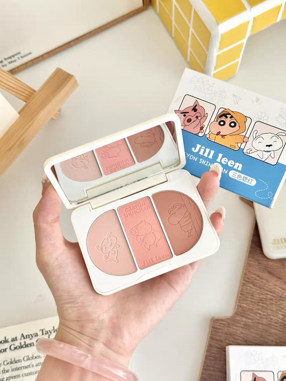 JILLLEEN CARRYON Shin-Chan Three color Blush Palette