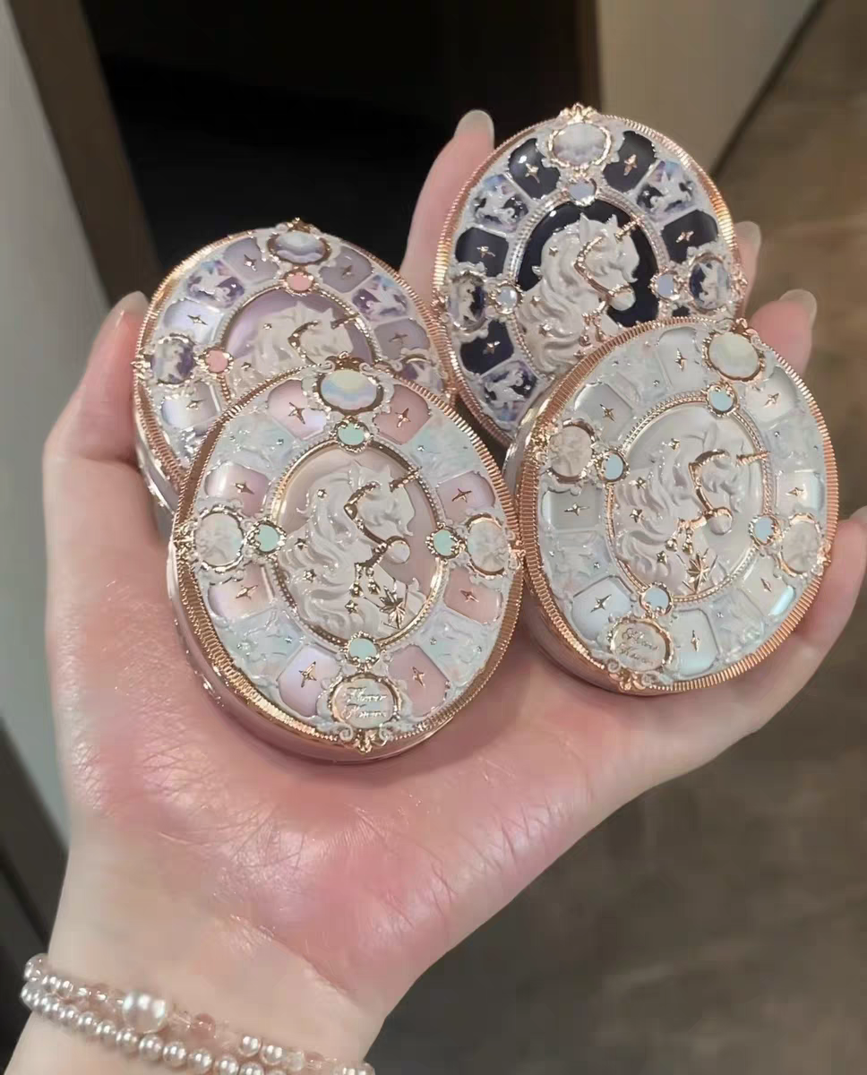 Flower knows knight unicorn blush embossed Satin blush