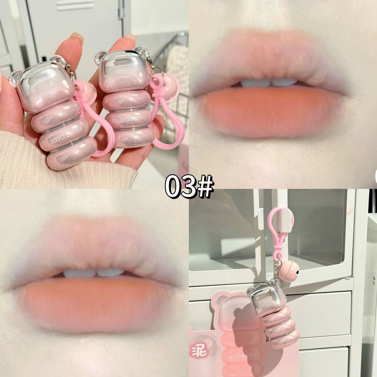 JOJO DAIRY pink bear velvet matte lip mud